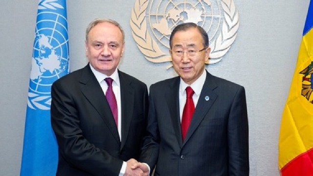 Președintele Republicii Moldova, Nicolae Timofti, a avut o întrevedere cu  Ban Ki-moon