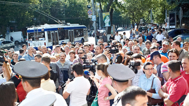 Comercianții au protestat față de modernizarea Pieței Centrale