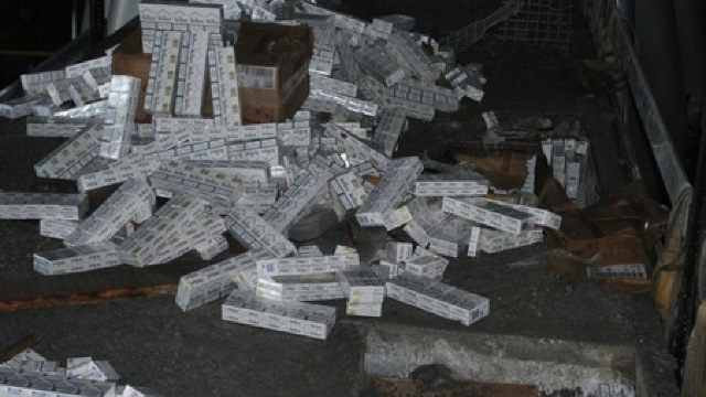 Peste 60 de mii de pachete de țigări, descoperite într-un lan de floarea-soarelui