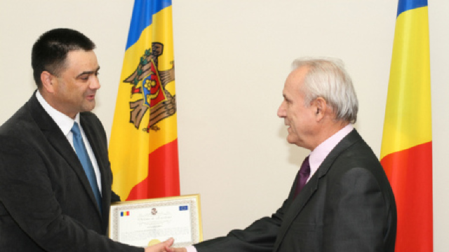 O delegație a Uniunii Ziariștilor Profesioniști din România, primită de Vitalie Marinuța