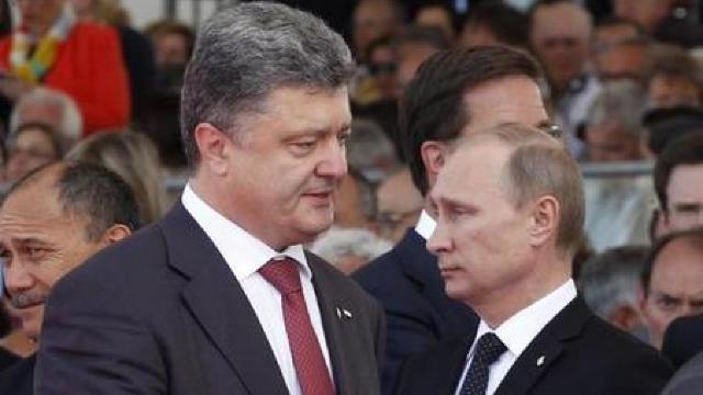 Vladimir Putin și Petro Poroșenko au discutat despre o eventuală încetare a focului