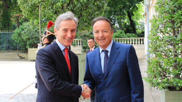 Iurie leancă s-a întâlnit cu președintele Senatului francez, Jean-Pierre Bel