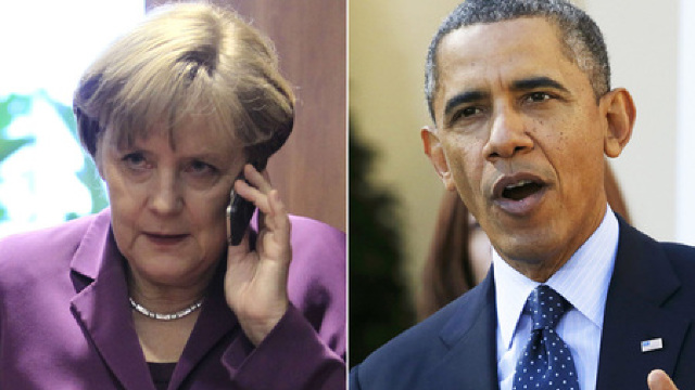 Angela Merkel  și Barack Obama  au vorbit la telefon despre situația din Ucraina