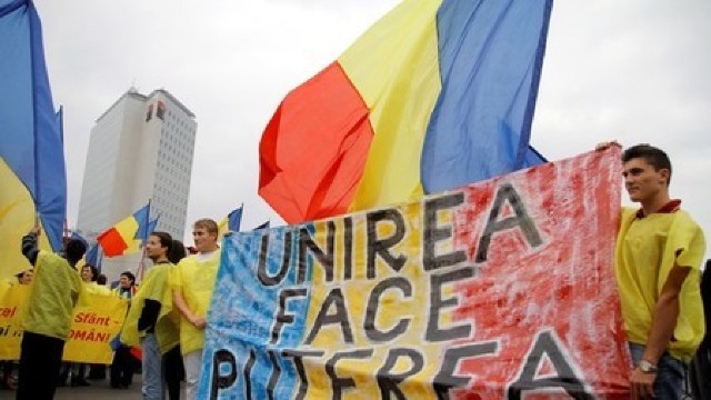 Mii de persoane au participat la un marș pentru Unirea României cu Republica Moldova