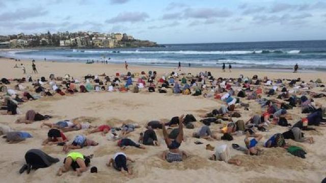 Zeci de australieni și-au îngropat capul în nisip (FOTO) 