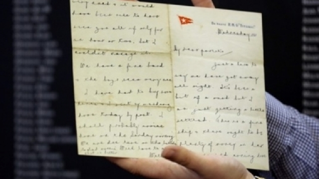 O scrisoare a unei supraviețuitoare de pe Titanic va fi vândută la licitație