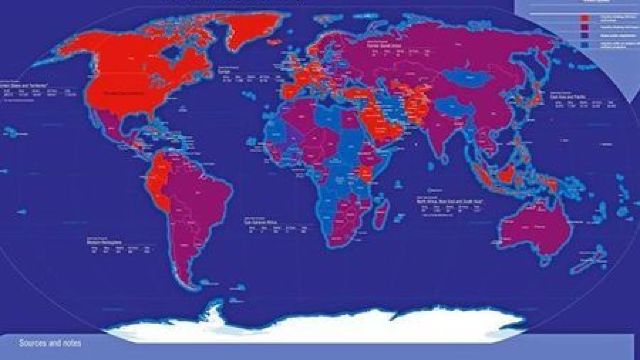 Harta care arată că americanii au cucerit deja lumea