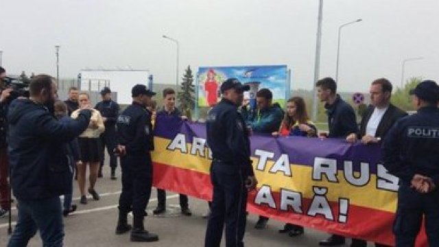 Protest față de vizita unor militari ruși la Chișinău