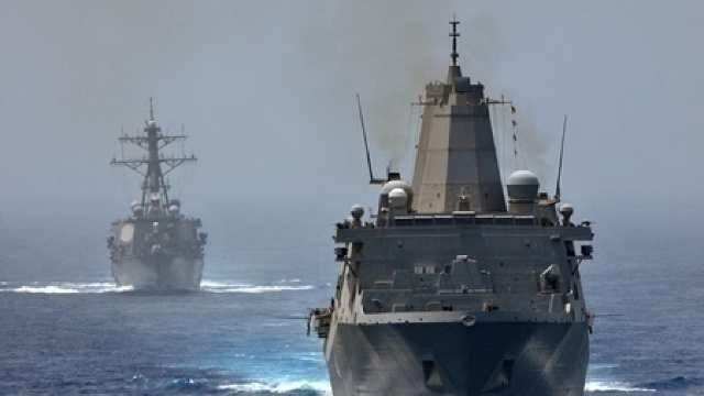 Distrugătorul american USS Porter vine a treia oara în Marea Neagră