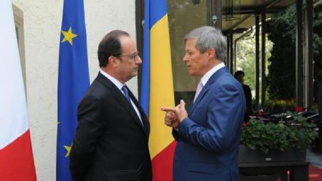 Hollande și Cioloș vizitează fabrica de elicoptere Airbus România 