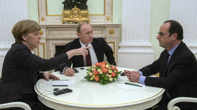 Conflictul din Ucraina | Convorbire telefonică Merkel- Hollande- Putin