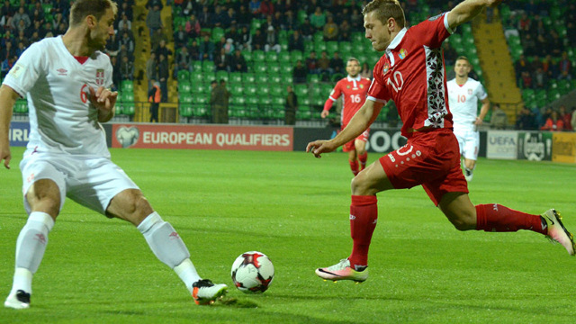 Naționala de fotbal a Moldovei a pierdut meciul cu Serbia