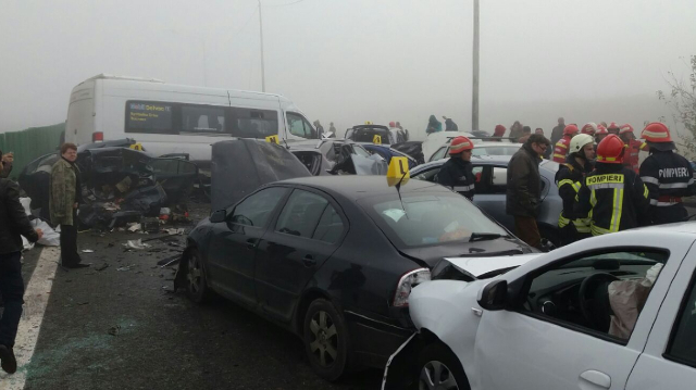 22 de persoane rănite în accidentul de pe A2 sunt internate încă în spitalele din București