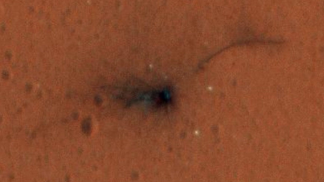 PRIMA fotografie color în urma impactului modulului Schiaparelli cu suprafața Marte