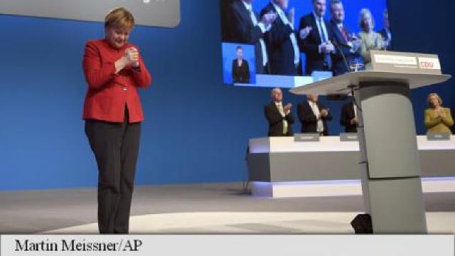  Angela Merkel a fost  realeasă în fruntea Uniunii Creștin-Democrate 