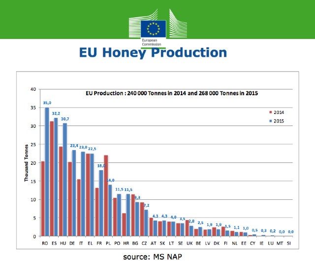 România este cel mai mare producător de miere de albine din UE în 2015