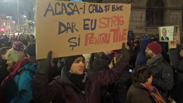 VIDEO | Protest față de legea grațierii unor pedepse, la București 