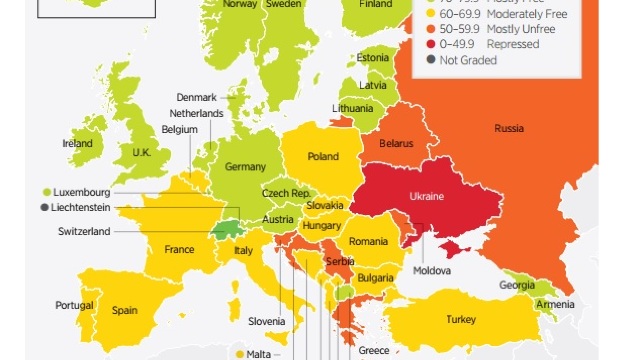 2017 Index of Economic Freedom | Republica Moldova se clasează pe locul 110 cu o economie lipsită de libertate
