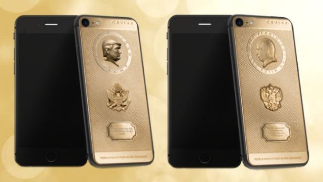 O firmă din Rusia a lansat iPhone-uri cu chipurile lui Trump și Putin. cele două versiuni comandate împreună costă $ 6.650