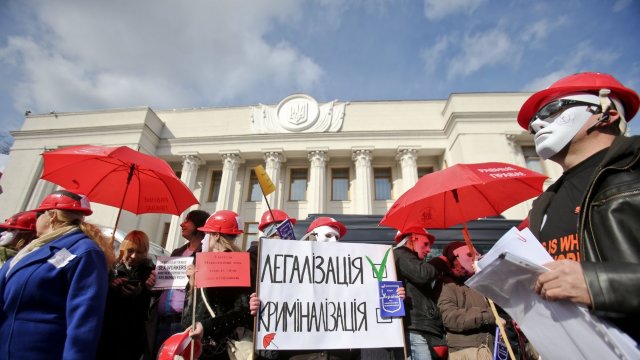 Miting pentru legalizarea prostituției la Kiev