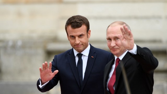 Situațiile din Ucraina și Siria, abordate la întrevederea Macron - Putin