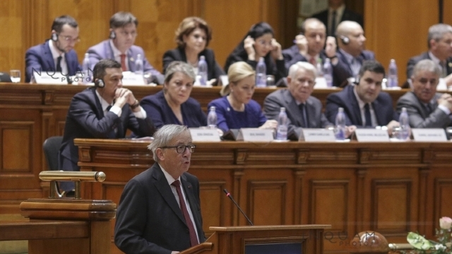 Jean-Claude Juncker, discurs în Parlamentul României: Locul de drept al României este în spațiul Schengen