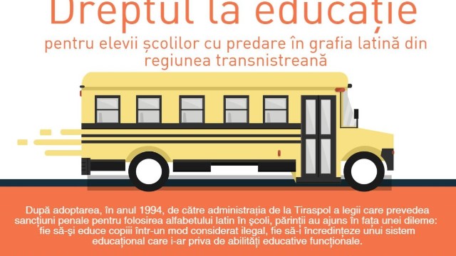 Numărul elevilor care studiază în școlile românești din stânga Nistrului s-a diminuat cu 75%