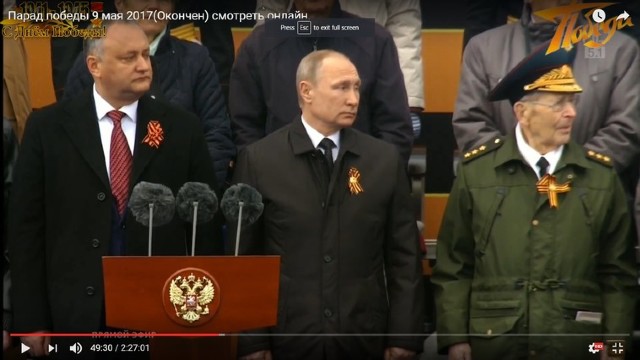 Igor Dodon, singurul șef de stat prezent la parada de la Moscova