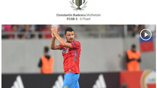 Constantin Budescu, ales cel mai bun jucător al etapei de joi din Europa League