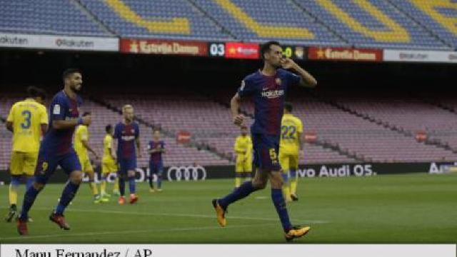 Tribune goale la victoria Barcelonei, cu 3-0 asupra Las Palmas, din cauza violențelor la referendumul din Catalonia