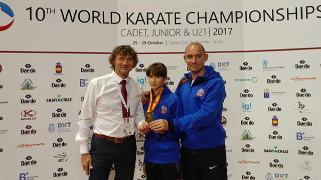 Polina Hurenko a cucerit bronzul la Mondialele de karate printre tineret 