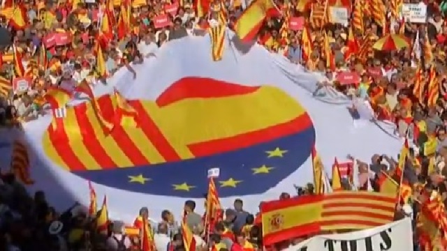 VIDEO | Miting de amploare la Barcelona, împotriva intenției de declarare a independenței Cataloniei 