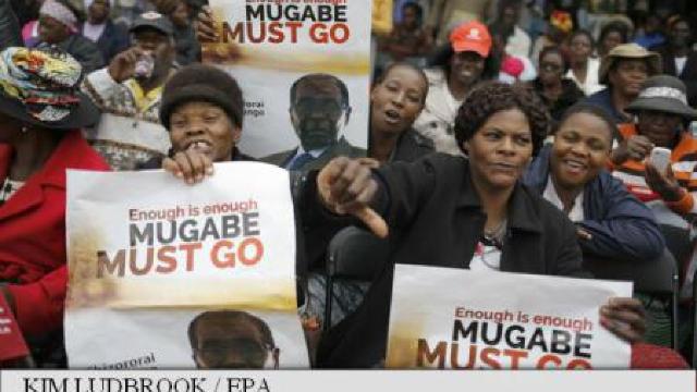 Zimbabwe: Mii de persoane au ieșit pe străzile din Harare pentru a cere demisia președintelui Mugabe 