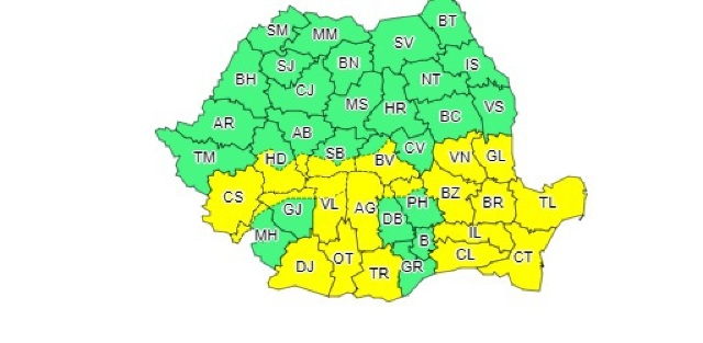România | Cod galben de ninsori și vânt în peste 20 de județe (HARTĂ)