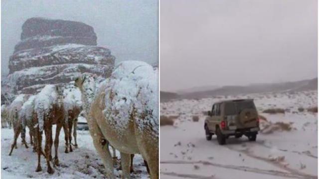 VIDEO | A nins în deșertul din Arabia Saudită
