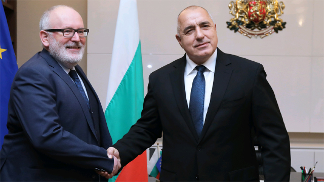 NOVINI | Premierul Bulgariei a avut convorbiri cu vicepreședintele Comisiei Europene, Frans Timmermans