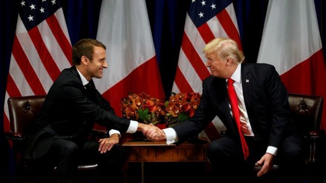 Donald Trump l-a invitat pe Emmanuel Macron în vizită de stat la Washington