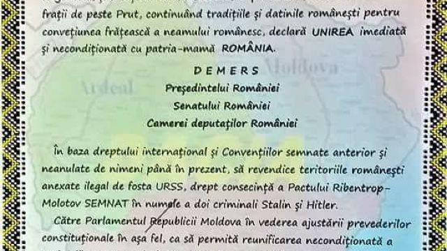 Încă o localitate a semnat Declarația de Unire cu România