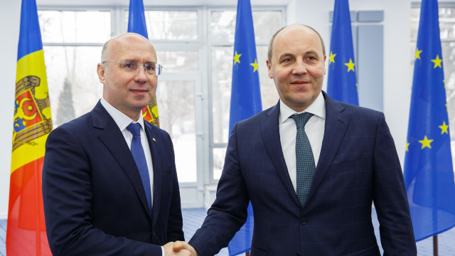 Pavel Filip, întrevedere cu Andriy Parubiy: Controlul comun moldo-ucrainean va dinamiza cooperarea transfrontalieră