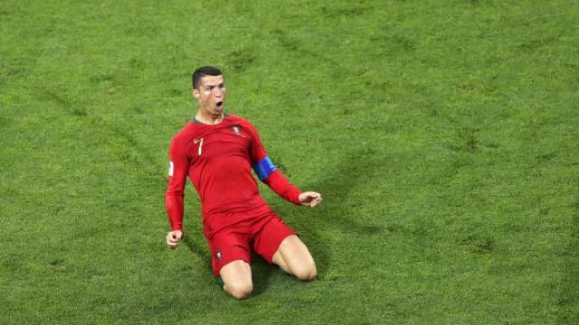 Reacția lui Ronaldo după ce a marcat hattrick în meciul cu Spania