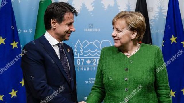 Premierul italian Giuseppe Conte și cancelarul german Angela Merkel vor discuta despre problema migrației