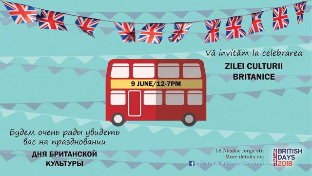 Ambasada Marii Britanii va organiza, în premieră, în R. Moldova Ziua culturii naționale
