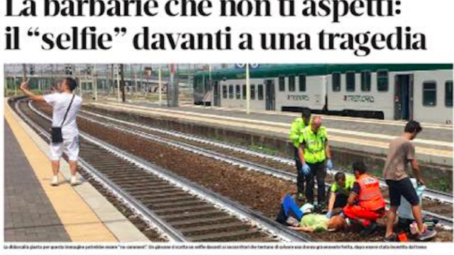 O fotografie selfie declanșează un val de indignare și furie în Italia
