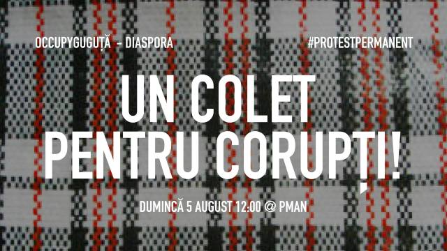 „Un colet pentru corupți” | „Occupy Guguță” și „Adoptă un Vot” anunță un protest în PMAN 