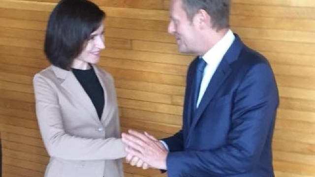 Maia Sandu: Donald Tusk a asigurat că va face tot posibilul pentru a proteja cetățenii R.Moldova