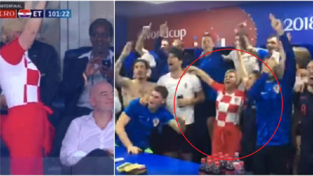 VIDEO | PETRECERE de pomină cu președintele Croației, la Campionatului Mondial. A cântat în vestiar și l-a enervat pe premierul rus
