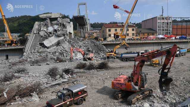 Italia | Experții atrag atenția că partea de vest a podului prăbușit la Genova este nesigură
