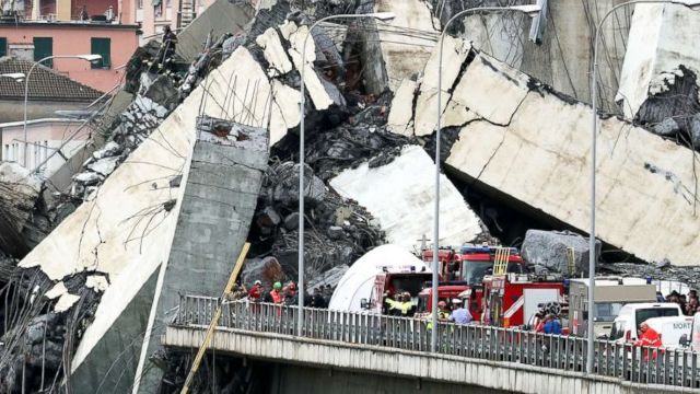 Italia | Experții recomandă măsuri urgente pentru demolarea sau consolidarea rămășițelor podului din Genova