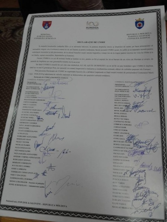 FOTO/VIDEO | Județul Ilfov și raionul Ialoveni s-au înfrățit și au semnat o Declarație de Unire