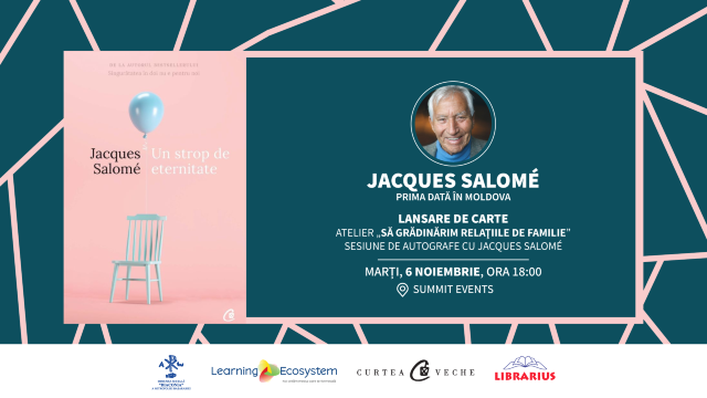 Celebrul psihosociolog francez Jacques Salomé vine pentru prima dată în R. Moldova